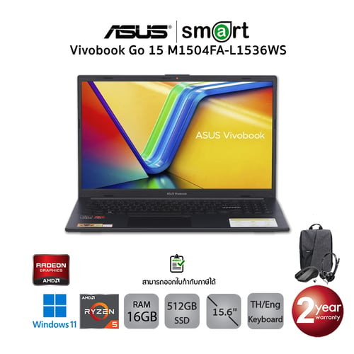 ASUS Vivobook GO 15 M1504FA-L1536WS AMD R5-7520U/16GB/512GB/AMD Radeon /15.6"/Win 11+Office
