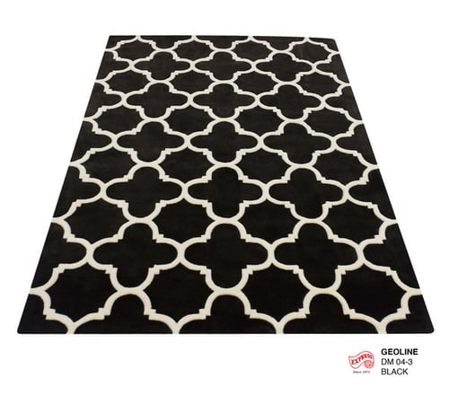 GEO LINE (M) RUG DM 04-3 M 120x170 cm. BLACK (PRE-ORDER)