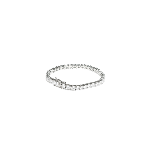 MR_GOLDss TENNIS CZ 4MM BRACELET SILVER