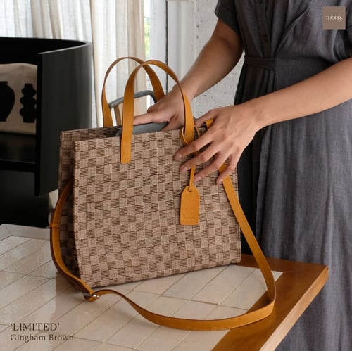 Limited gingham brown bag 