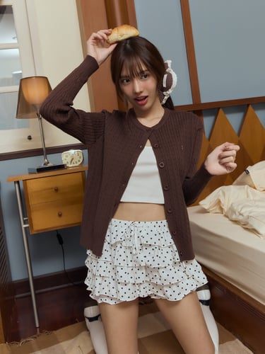 Toffee cardigan  (Brown)