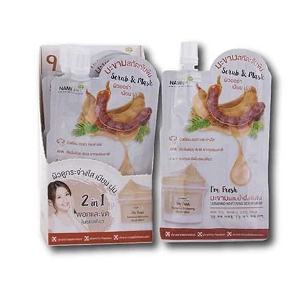 Nami I'm Fresh Tamarine Whitening Scrub Mask 30g. (แบบซอง)