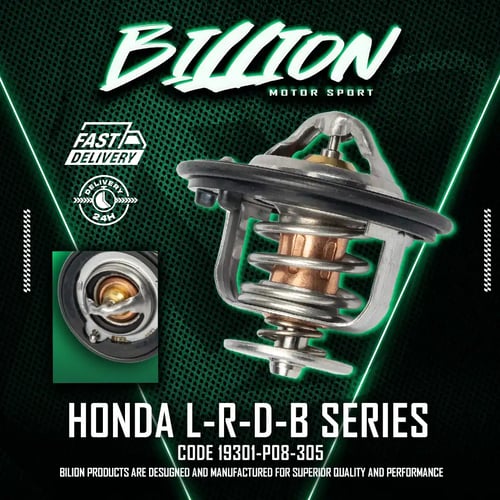 วาล์วน้ำ Billion Thermostat 68°C สำหรับ Honda L / R / D / B-Series [Part No.19301-P08-305]