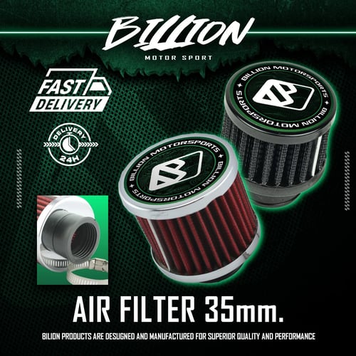 กรองดักไอ Billion Mini Breather Filter Black 35mm.