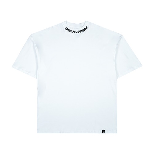 TZ WORLDWIDE NECKLINE SIGNATURE OVS T-SHIRT WHITE