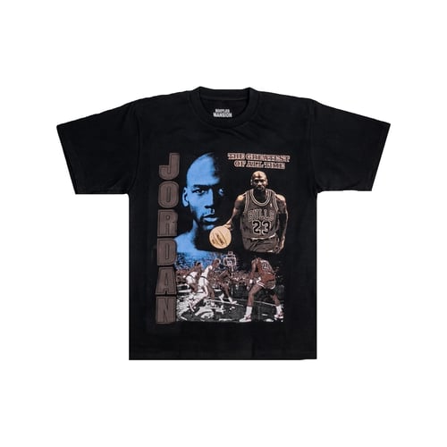 BOOTLEG MANSION MICHAEL JORDAN T-SHIRT BLACK