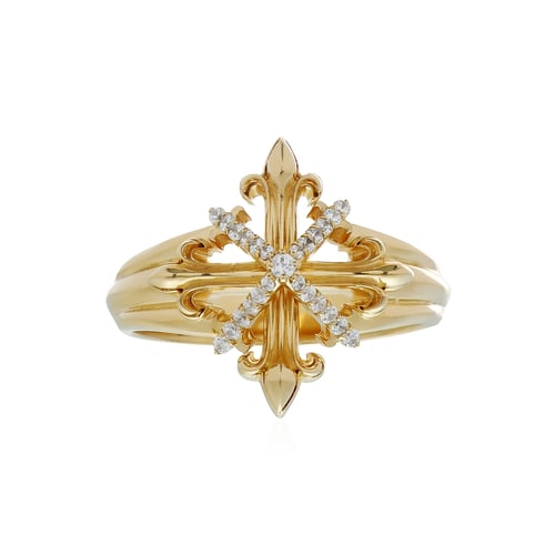 The Rituals Star ring Xtreme - 24 Karat  Gold แหวนเงินแท้ 925 ขัดเงาพิเศษ ชุบทองคำแท้ 24 กะรัต ฝังคริสตัล ลาย Rituals Star แทนดาว 9 ดวงที่สำคัญ