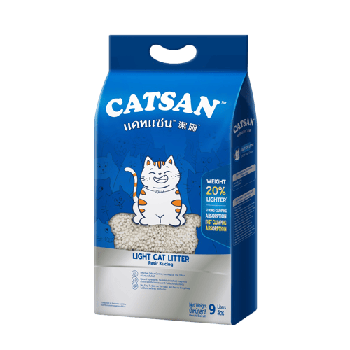 Catsan Light Cat Litter แคทแซน ทรายแมวอนามัย สูตรน้ำหนักเบา ขนาด 9 ลิตร