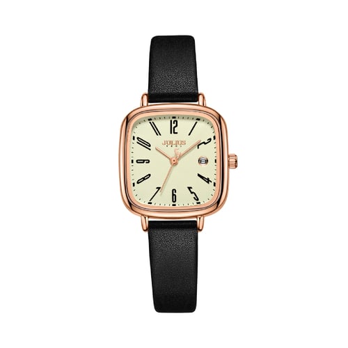 นาฬิกา Julius JA-1418L B สายหนัง สีดำ