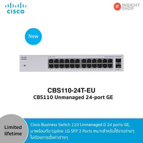 [CBS110-24T-EU] CBS110 Unmanaged 24-port GE,  2x1G SFP