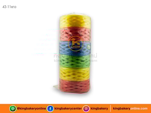 เชือกฟางคละสี (แถวx6ม้วน)