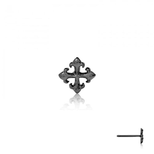 Rituals Cross Stud Earring - Black Rhodium