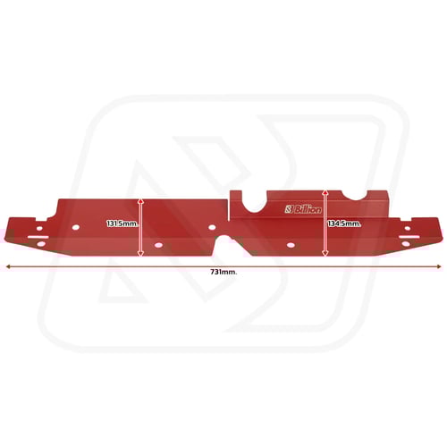 แผ่นอลูมิเนียม Billion ปิดหม้อน้ำ SUBARU WRX/STI 2008–2014 [BLACK/RED]
