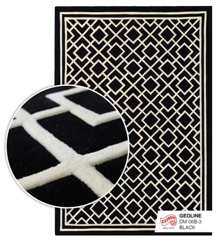 พรมรุ่น GEO LINE (L) DM 06B-3 L 160x230 ซม. BLACK (พรีออเดอร์)