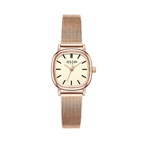 นาฬิกา Julius JA-1360 B สายสแตนเลสถัก สีโรสโกลด์