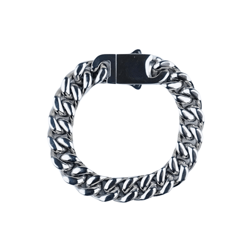 MR_GOLDss CUBAN 12MM BRACELET SILVER