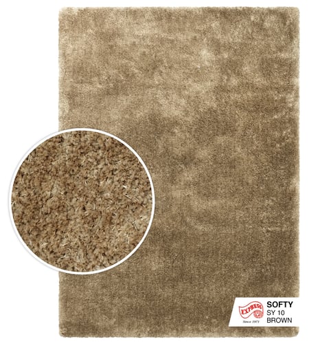 SOFTY (XL) RUG SY10 XL 240x340 cm. BROWN