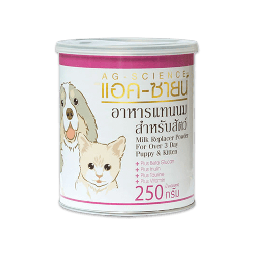 [MANOON] AG-SCIENCE  Milk Replacer Powder แอค-ซายน์ นมผงสำหรับสุนัขและแมว ขนาด 250 กรัม