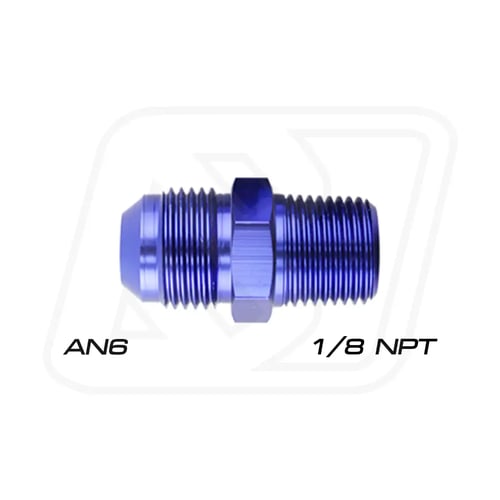 Billion ข้อลดเกลียว 1/8" NPT ออก AN4 / AN6 (BLUE/BLACK)