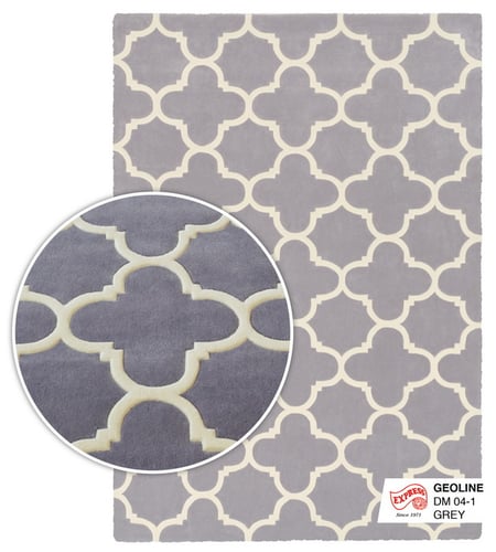 GEO LINE (M) RUG DM 04-1 M 120x170 cm. GREY (PRE-ORDER)