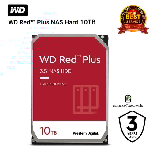 WD Red Plus 10TB HDD NAS 7200RPM (WD101EFBX)