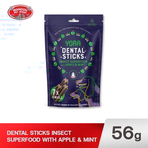 YORA Dog Dental Sticks Small 56g. (1x10)