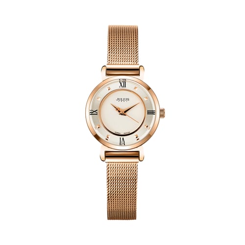 นาฬิกา Julius JA-728 D สายสแตนเลสถัก สีโรสโกลด์