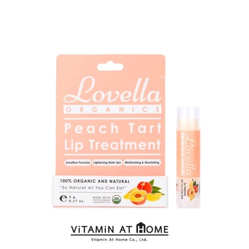 Lovella Peach Tart Lip Treatment ลิปบาล์มออร์แกนิก กลิ่นพีชทาร์ต