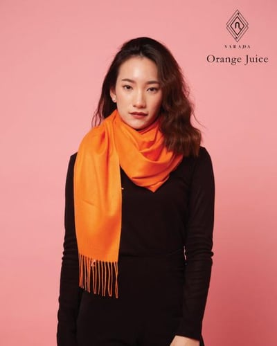Cashmere Scarf Orange-Juice