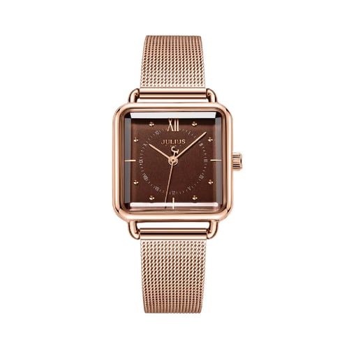 นาฬิกา Julius JA-1123 J สายสแตนเลสถัก สีโรสโกลด์