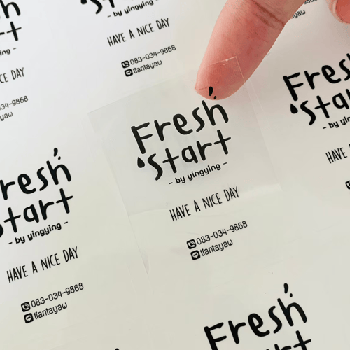 สติ๊กเกอร์ PVC ใส