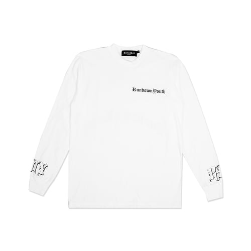 RUNDOWNYOUTH OLD SKOOL L/S T-SHIRT WHITE