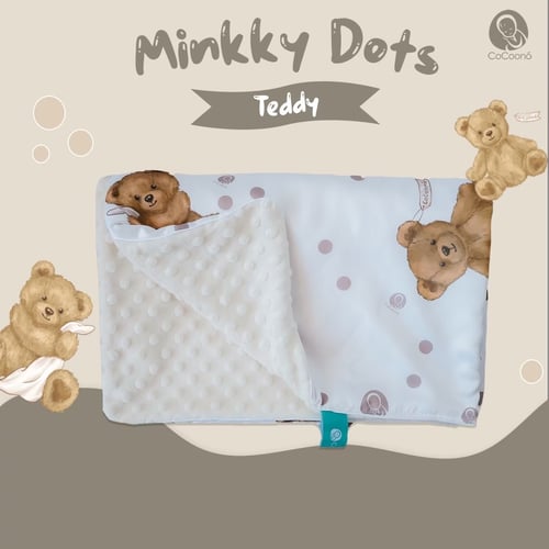 CoCoono silky minkky dots (ผ้าห่มมิ้งกี้ดอทจาก Michael miller)