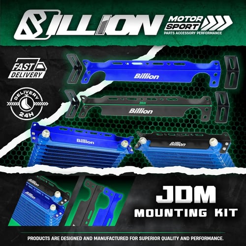 Oil Cooler Mounting Kit ขายึดออยคูลเลอร์ Billion JDM Style [BLACK]