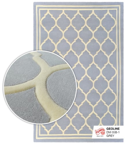 พรมรุ่น GEO LINE (L) DM 05B-1 L 160x230 ซม. GREY (พรีออเดอร์)