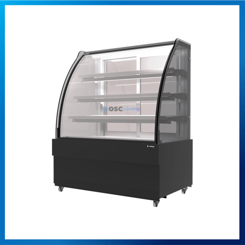 ตู้โชว์เค้กกระจกโค้ง 3 ชั้นวาง Premium Plus กว้าง 90 ซม. สีดำ 14.1 คิว [SKK-0917Z]