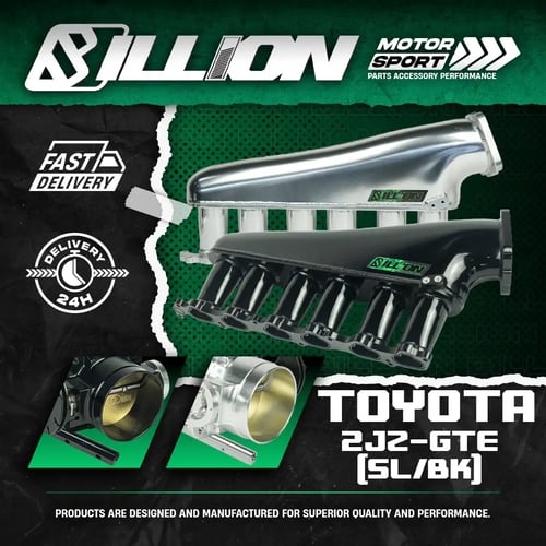 คอไอดี Billion Black CNC + ลิ้น 90 mm + รางหัวฉีด Toyota 2JZ-GTE (BLACK)