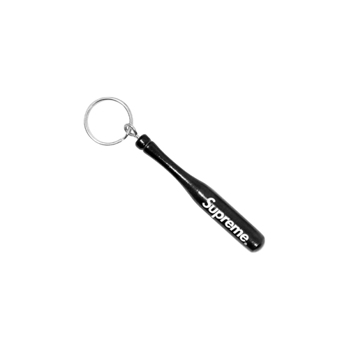 SUPREME X LOUISVILLE SLUGGER BASEBALL KEYCHAIN BLACK