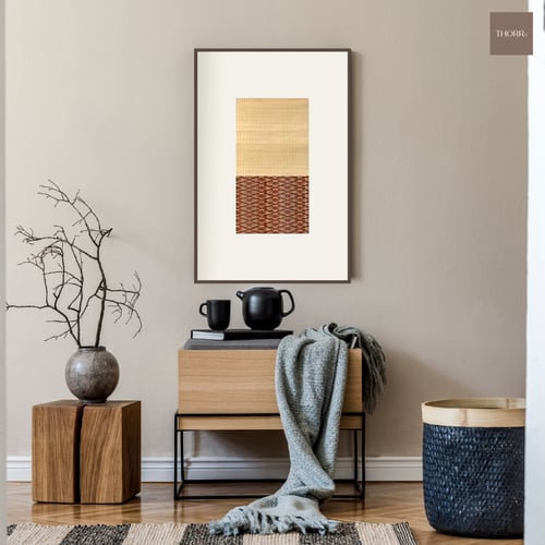 Woven artwork pikul orange L02