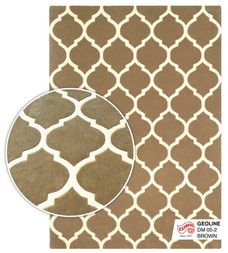 GEO LINE (M) RUG DM 05-2 M 120x170 cm. BROWN (PRE-ORDER)