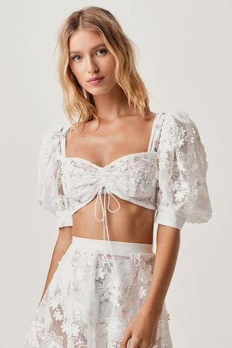 FOR LOVE & LEMONS - CROCHET DAISTY CROP TOP