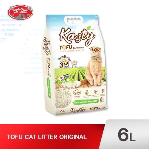 KASTY TOFU ทรายแมวเต้าหู้ธรรมชาติ 6L.(2.72kg.)