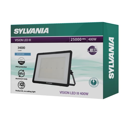 [สินค้าใหม่ ปี 2024] SYLVANIA  LED Floodlight โคมฟลัดไลท์แอลอีดี โคมสปอร์ตไลท์ VISION LED III 400W-6500K เดย์ไลท์