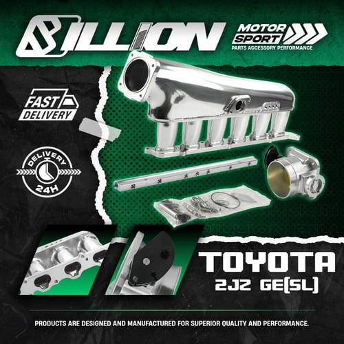 Billion คอไอดี Black CNC+ลิ้น 90 mm+รางหัวฉีด Toyota 2JZ-GE (SL)