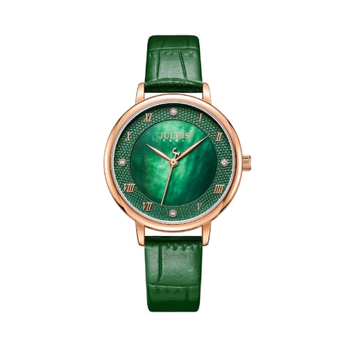 นาฬิกา Julius JA-1327 B สายหนัง สีเขียว