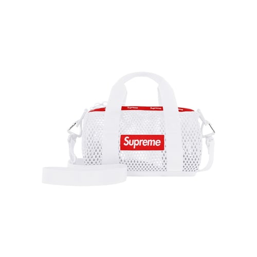 SUPREME MESH MINI DUFFLE BAG WHITE