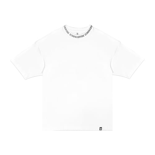 TZ WORLDWIDE RIB OVERSIZED T-SHIRT WHITE