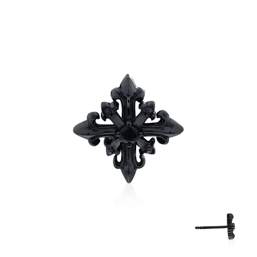 The Rituals Star earring Stud Xtreme - Black ต่างหูเงินแท้ 925 แบบปักก้าน แกะมือขัดเงาพิเศษ ชุบแบล็กโรเดียม **ขายเป็นชิ้น/ข้าง