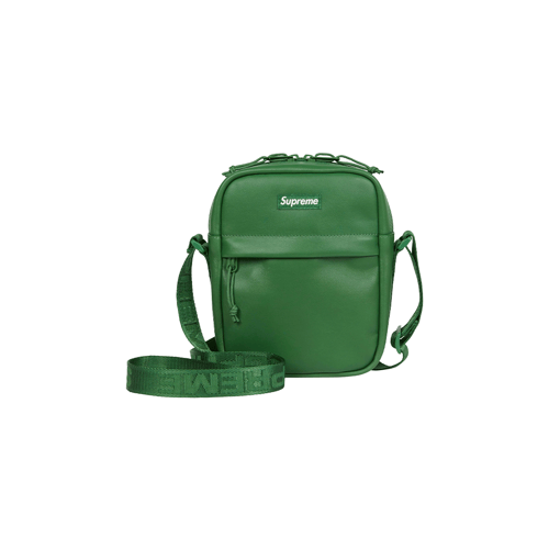 SUPREME FW24 LEATHER SHOULDER BAG GREEN