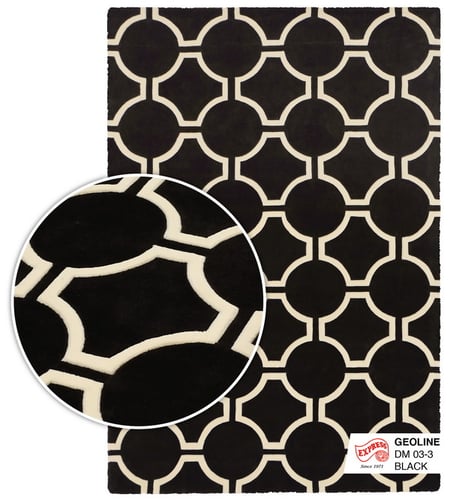 พรมรุ่น GEO LINE (L) DM 03-3 L 160x230 ซม. BLACK (พรีออเดอร์)